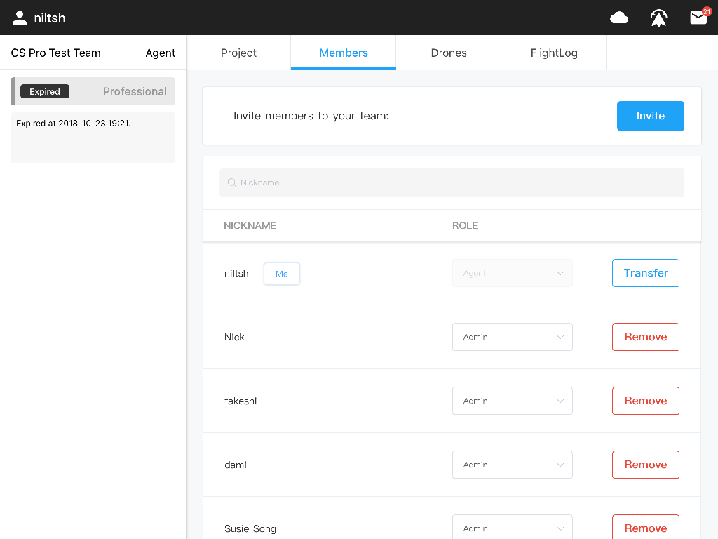 DJI GS PRO V2.0 Team Management DJI GS PRO V2.0 Team Management