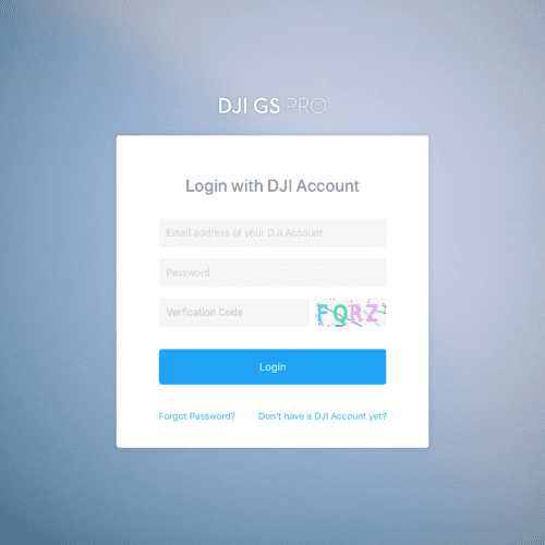DJI GS PRO V2.0 DJI Account