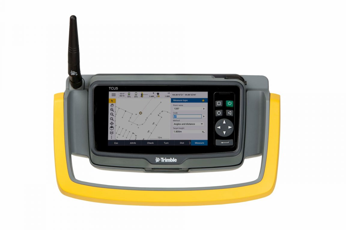 Trimble TCU5 On Pole Studio Front 9269 MeasureTopo Trimble TCU5 On Pole Studio Front